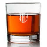 Engraved Bologna FC Rocks Glass - Serie A League Italy Football - Personalized Whiskey Glasses - Man Cave Gift Ideas - Gifts For Him - Soccer Fanatic - 2pcs