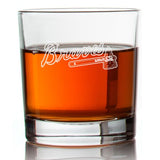 Engraved Atlanta Braves Rocks Glass - Major League Baseball- Personalized Whiskey Glasses - Man Cave Gift Ideas - Gifts For Him - Baseball Fanatic - 2pcs