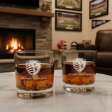 Engraved Sporting Kansas City Rocks Glass - Major League Soccer - Personalized Whiskey Glasses - Man Cave Gift Ideas - Gifts For Him - Soccer Fanatic - 2pcs