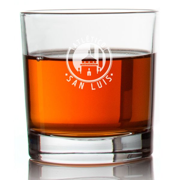 Engraved Atletico San Luis Rocks Glass - Liga MX - Mexico Football - Personalized Whiskey Glasses - Man Cave Gift Ideas - Gifts For Him - Soccer Fanatic - 2pcs