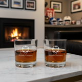 Engraved Santos Laguna Rocks Glass - Liga MX - Mexico Football - Personalized Whiskey Glasses - Man Cave Gift Ideas - Gifts For Him - Soccer Fanatic - 2pcs