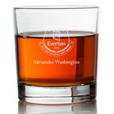 Engraved Everton Football Club Rocks Glass - Premier League Football - Personalized Whiskey Glasses - Man Cave Gift Ideas - Gifts For Him - Soccer Fanatic - 2pcs
