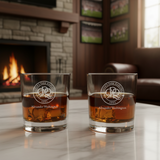 Engraved Queens Park Rangers Football Club Rocks Glass - Premier League Football - Personalized Whiskey Glasses - Man Cave Gift Ideas - Gifts For Him - Soccer Fanatic - 2pcs