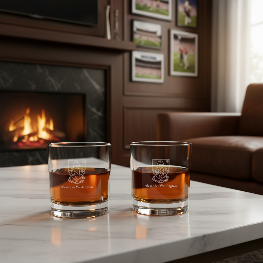 Engraved Sheffield Wednesday Football Club Rocks Glass - Premier League Football - Personalized Whiskey Glasses - Man Cave Gift Ideas - Gifts For Him - Soccer Fanatic - 2pcs