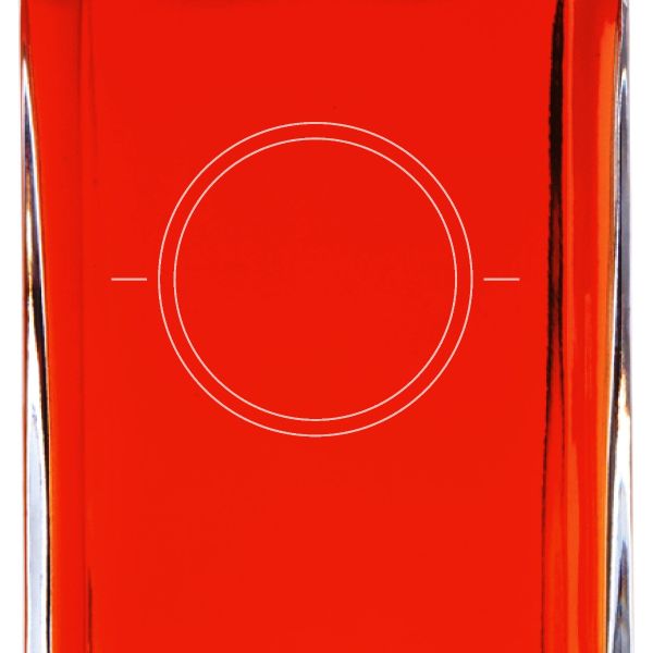Custom Engraved Deco Initial Stamp - Personalized Whiskey Decanter In Wood Gift Box