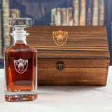 Custom Engraved Las Vegas Raiders - Personalized Whiskey Decanter In Wood Gift Box