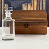 Custom Engraved Phi Gamma Delta - Personalized Whiskey Decanter In Wood Gift Box