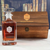 Custom Engraved Houston Dynamo - Personalized Whiskey Decanter In Wood Gift Box