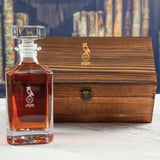 Custom Engraved Oldham Athletic Football Club - Personalized Whiskey Decanter In Wood Gift Box