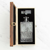 University of Texas Stadium – Engrave Sports Team Decanter in Rustic Wood Box