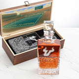 University of South Florida – Engrave Sports Team Decanter in Rustic Wood Box