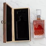 Louisiana State University Stadium – Engrave Sports Team Decanter in Rustic Wood Box