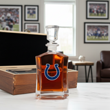 Indianapolis Colts – Full Color Team Logo Capital Decanter in Rustic Wood Box