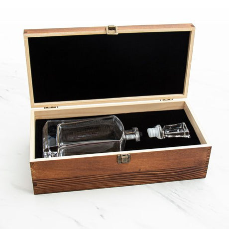 Washington Commanders – Full Color Team Logo Capital Decanter in Rustic Wood Box