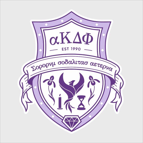 College Wall Decals - Alpha Kappa Delta Phi - Coat of Arms