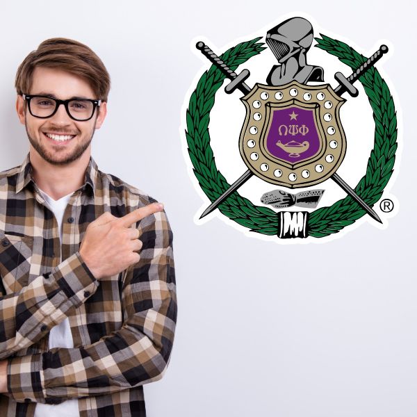 College Wall Decals - Omega Psi Phi - Coat of Arms