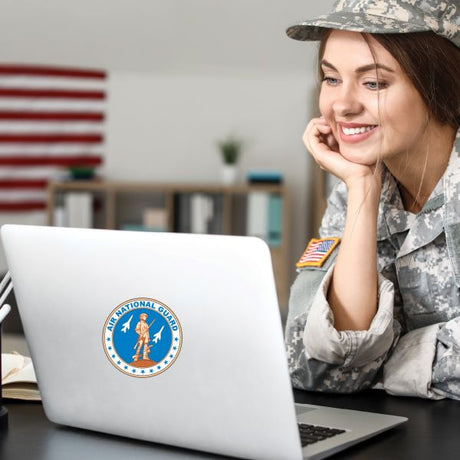 Military Wall Decals - Military Laptop Decal - Air National Guard Emblem