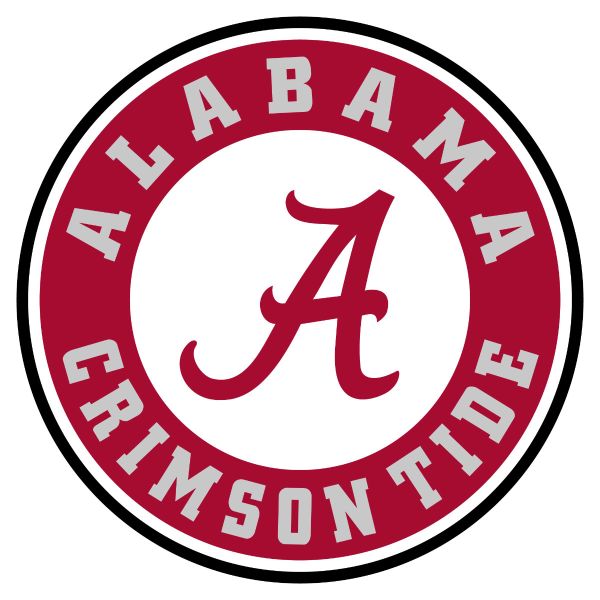 College Wall Decals - College Team Logos - Alabama Crimson Tide Circle