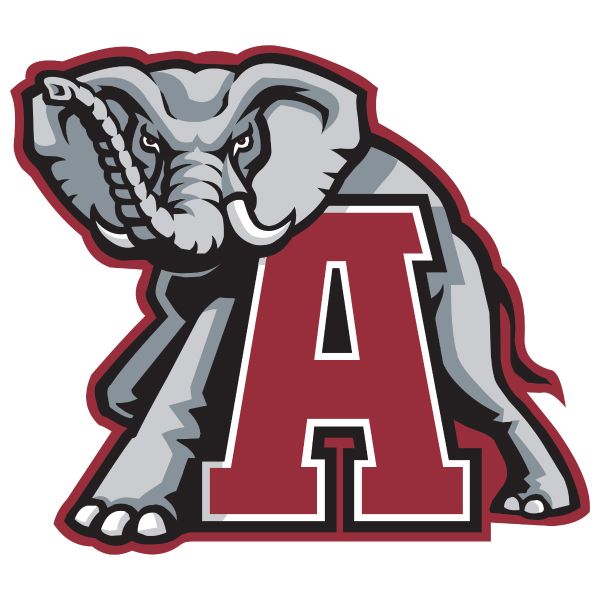 College Wall Decals - College Team Logos - Alabama Crimson Tide Elephant