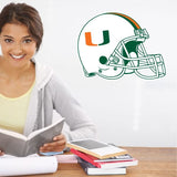 College Wall Decals - College Team Logos - University of Miami Football Helmet