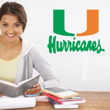 College Wall Decals - College Team Logos - University of Miami Hurricanes
