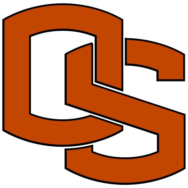 College Wall Decals - College Team Logos - OS Initials Oregon State University
