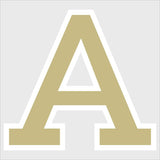 College Wall Decals - College Team Logos - Albion College Gold A