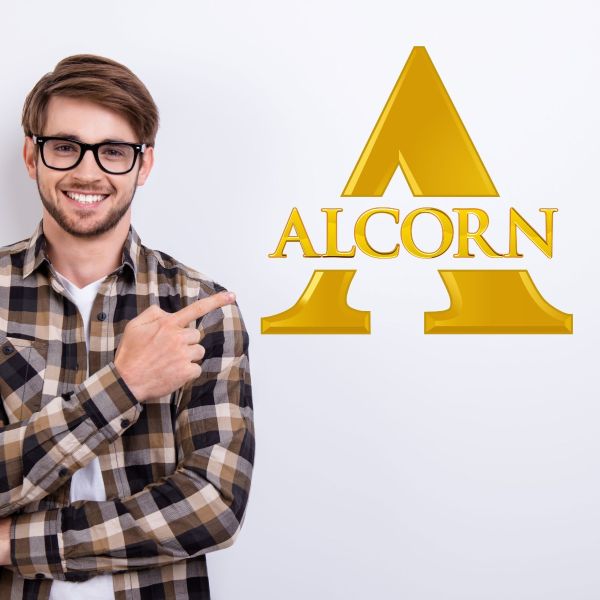 College Wall Decals - College Team Logos - Alcorn State Gold Logo