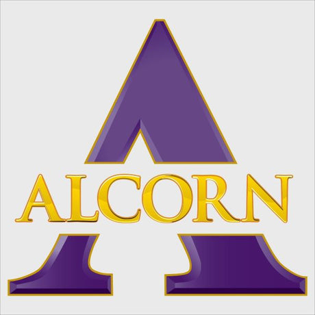 College Wall Decals - College Team Logos - Alcorn State Purple Logo