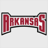 College Wall Decals - College Team Logos - Arkansas Text