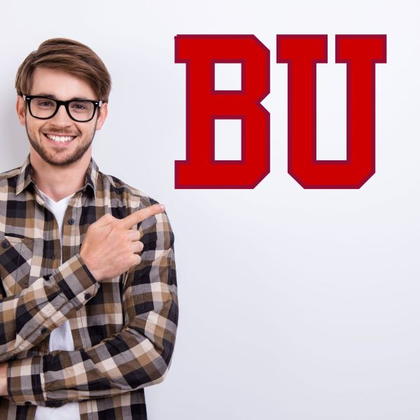 College Wall Decals - College Team Logos - Boston University Terriers BU