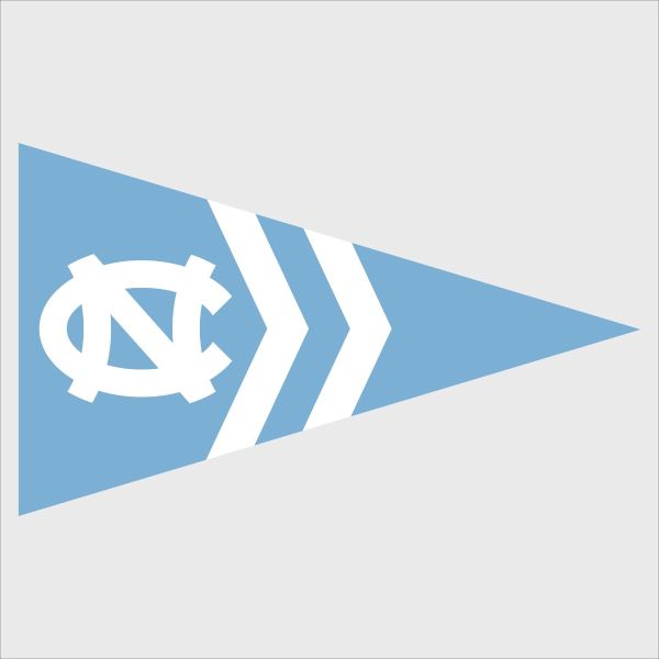 College Wall Decals - College Team Logos - Burgee - University of North Carolina