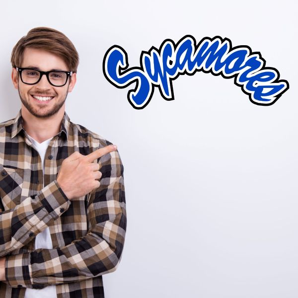 College Wall Decals - College Team Logos - Indiana State Sycamores Wordmark
