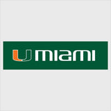 College Wall Decals - College Team Logos - U Miami on Green