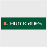 College Wall Decals - College Team Logos - U Miami Hurricanes on Green