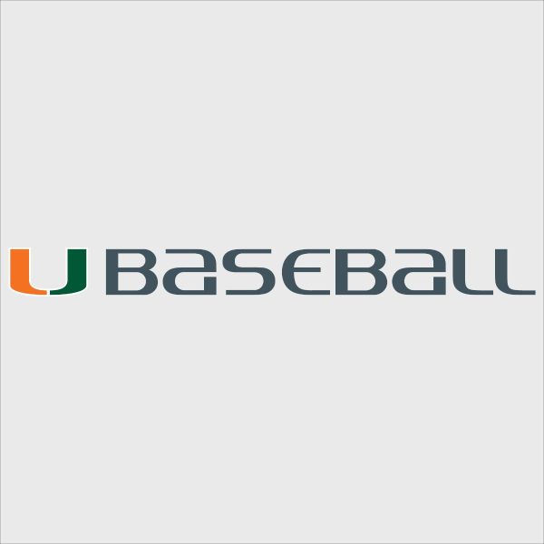 College Wall Decals - College Team Logos - U Miami Baseball