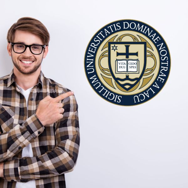 College Wall Decals - College Team Logos - University of Notre Dame Seal Colored