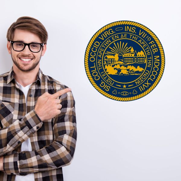 College Wall Decals - College Team Logos - West Virginia University Seal