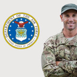 Military Wall Decals - Military Laptop Decal - Deparment of The Air Force