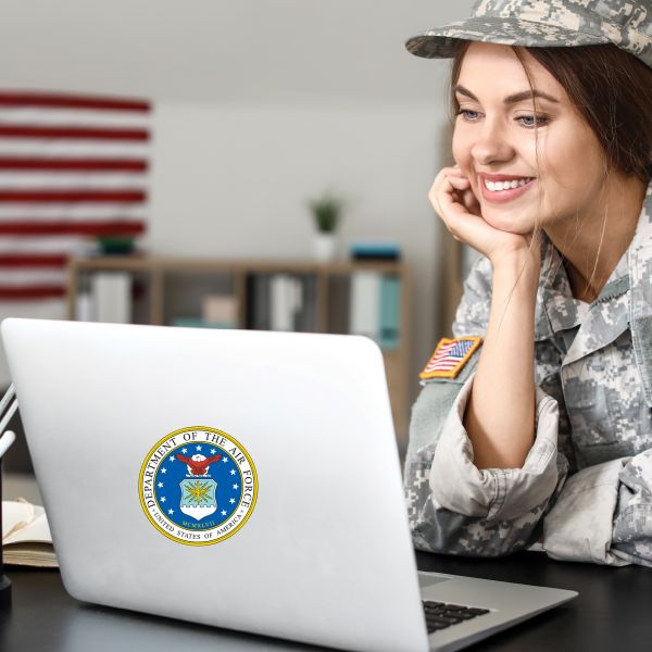 Military Wall Decals - Military Laptop Decal - Deparment of The Air Force