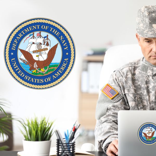 Military Wall Decals - Military Laptop Decal - Deparment of The NAVY
