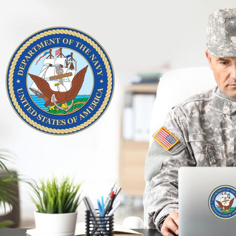 Military Wall Decals - Military Laptop Decal - Deparment of The NAVY