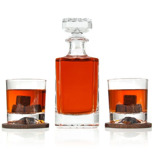 New York Jets Decanter Gift Set with Wood Gift Box - Football Fanatic Gift Ideas - Classic Personalized Whiskey Decanter Set - Man Cave Gifts - Gifts For Him