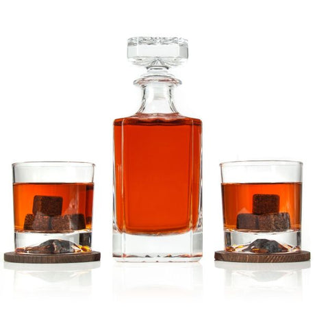 New York Jets Decanter Gift Set with Wood Gift Box - Football Fanatic Gift Ideas - Classic Personalized Whiskey Decanter Set - Man Cave Gifts - Gifts For Him