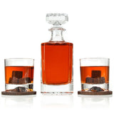 Georgia Bulldogs National Champion 2022-2023 Decanter Gift Set with Wood Gift Box - Classic Personalized Whiskey Decanter Set