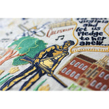 West Virginia University Collegiate Hand-Embroidered Pillow