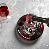 Custom Engraved Alpha Gamma Delta - Slanted Top Wine Decanter With Stem Wine Glasses