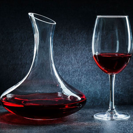 Custom Engraved Alpha Kappa Delta Phi - Slanted Top Wine Decanter With Stem Wine Glasses