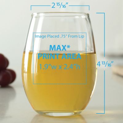 Add Your Logo - Add Your Brand - Custom Personalized 21oz Stemless Wine Glass