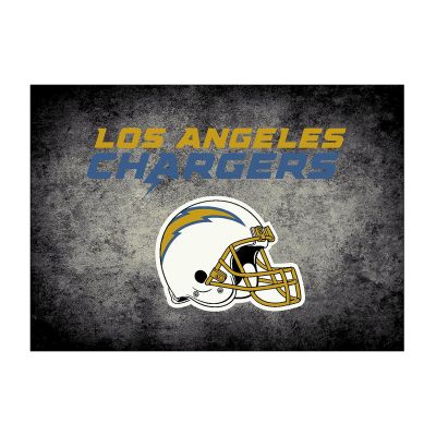 Los Angeles Chargers Distressed Area Rug